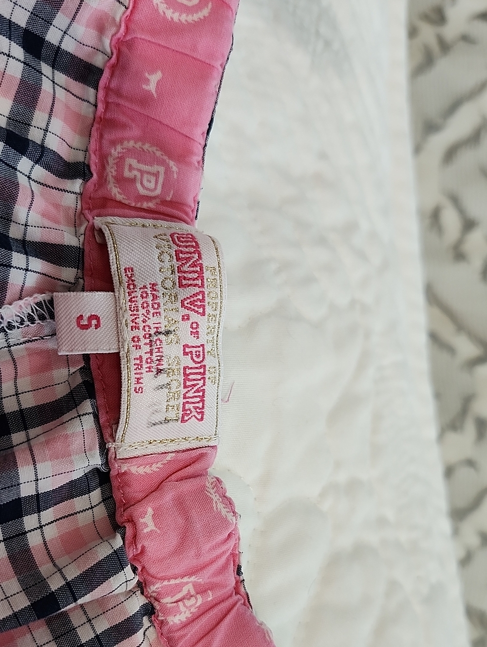Vintage Victoria's Secret Pink Boxer Short Plaid Ruffle Size Small - Picture 5 of 10
